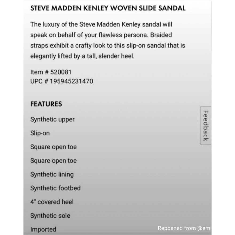 Steve Madden 8.5 Kenley Heel Puffy Braided Leather Square Toe Sandals Yellow - Picture 6 of 6